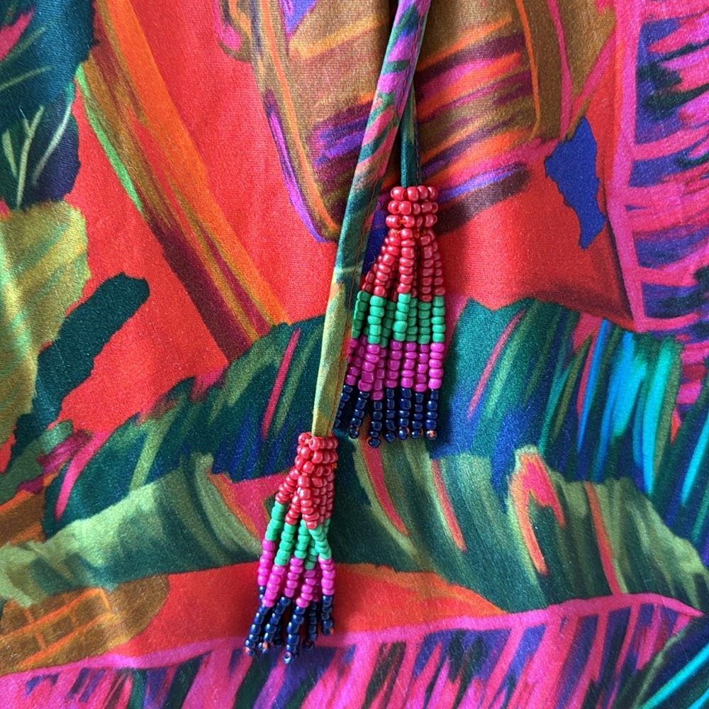 Farm Rio long silk dress XS - Picture 4 of 5